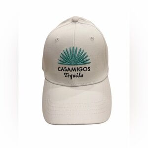 Women’s Casamigos Baseball cap in white with turquoise logo S/M